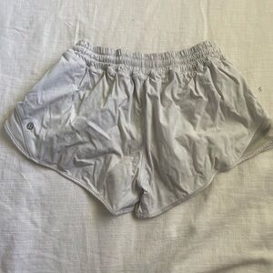 lululemon white hotty hot shorts